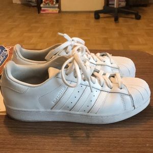 White Adidas Shelltoes